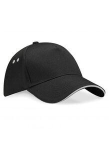 Beechfield BF15C - Gorra de 5 paneles 100% algodón Black/Light Grey