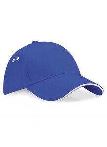 Beechfield BF15C - Gorra de 5 paneles 100% algodón Royal/White