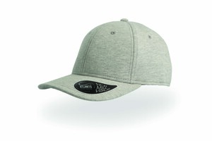 Atlantis AT059 - Cap 6 Pans Mid Visor Jersey Light Grey