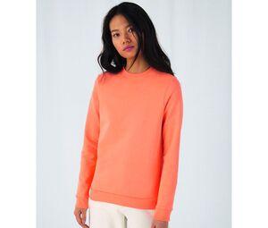 B&C BCW02W - Sudadera cuello redondo Melon Orange