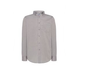 JHK JK600 - Camisa Oxford de hombre JK600 Plata