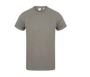 Skinnifit SF121 - Camiseta Hombre Algodón estiramiento Caqui