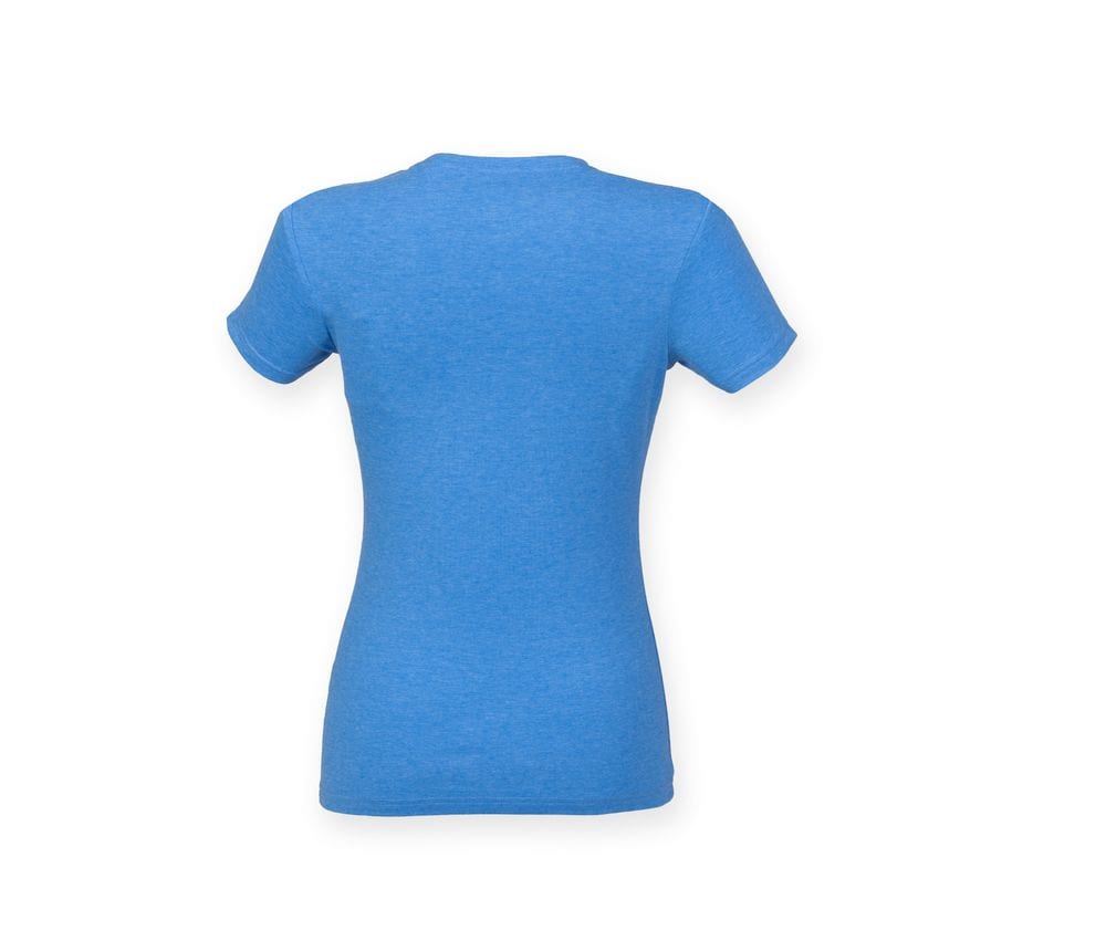 Skinnifit SK121 - Camiseta Mujer Algodón estiramiento