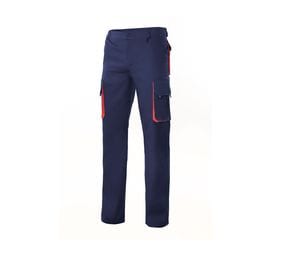 VELILLA V3004 - Pantalón multibolsillos Bicolor V3004 Navy / Red