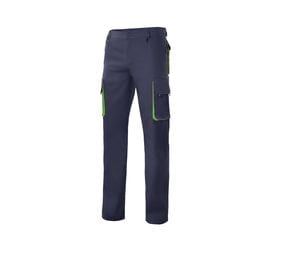 VELILLA V3004 - Pantalón multibolsillos Bicolor V3004 Navy/Lime