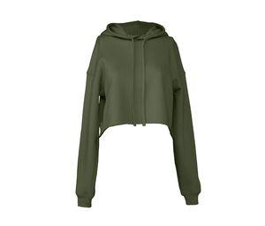 Bella+Canvas BE7502 - Sudadera con capucha corta para mujer