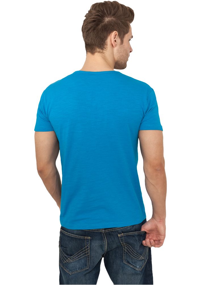 Urban Classics TB491C - Camiseta escote en Y Henley Slub