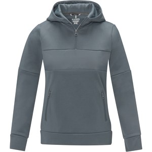 Elevate Life 39473 - Sudadera anorak con capucha  con media cremallera para mujer "Sayan" Steel Grey