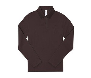 B&C BCW464 - Ladies' long sleeve 210 poloshirt Roasted Coffee