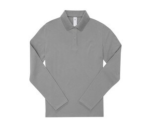 B&C BCW464 - Ladies' long sleeve 210 poloshirt Sport Grey