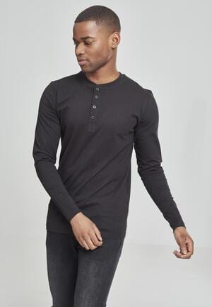 Urban Classics TB276 - Camiseta básica Henley L/S