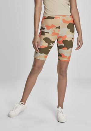 Urban Classics TB3423 - Shorts de ciclismo de tiro alto para mujer Tech de camuflaje