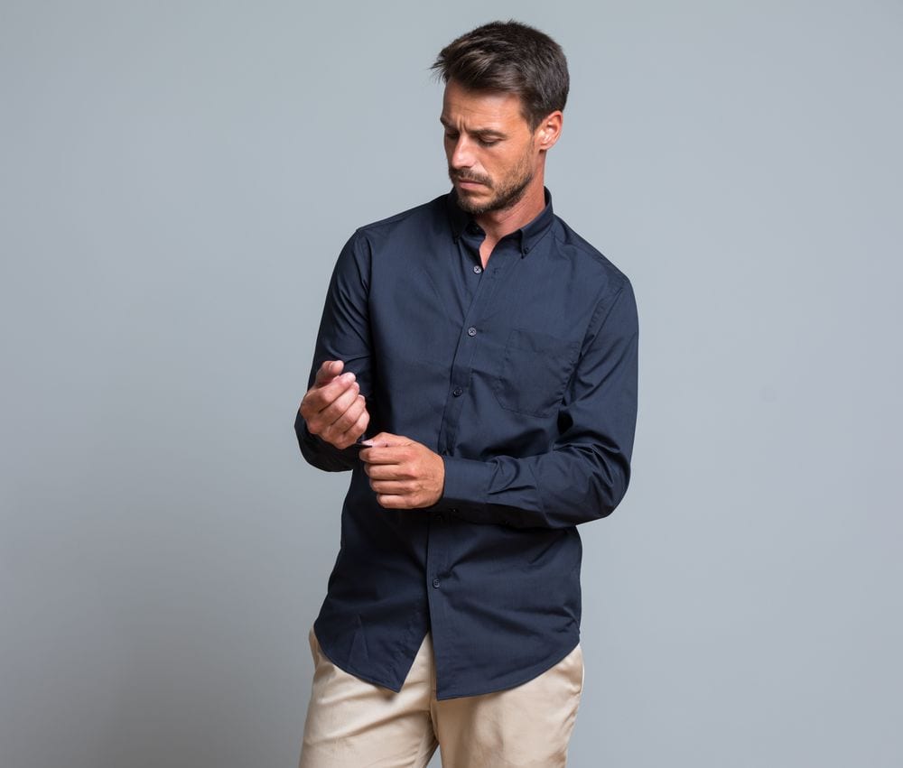 JHK JK600 - Camisa Oxford de hombre JK600