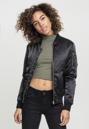 Urban Classics TB1279C - Chaqueta bomber de satén para mujer