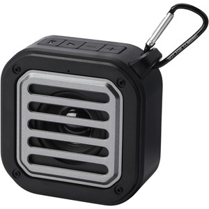 PF Concept 124347 - Altavoz solar Bluetooth IPX5 de 3W con mosquetón en plástico reciclado con certificación RCS "Solo" 